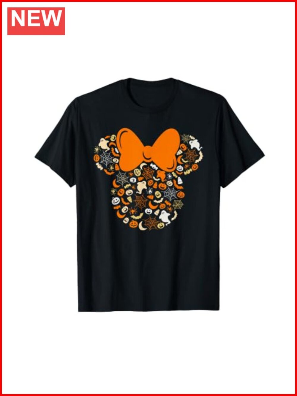 Disney Minnie Mouse Halloween T-Shirt Long Sleeve Classic Crew Neck